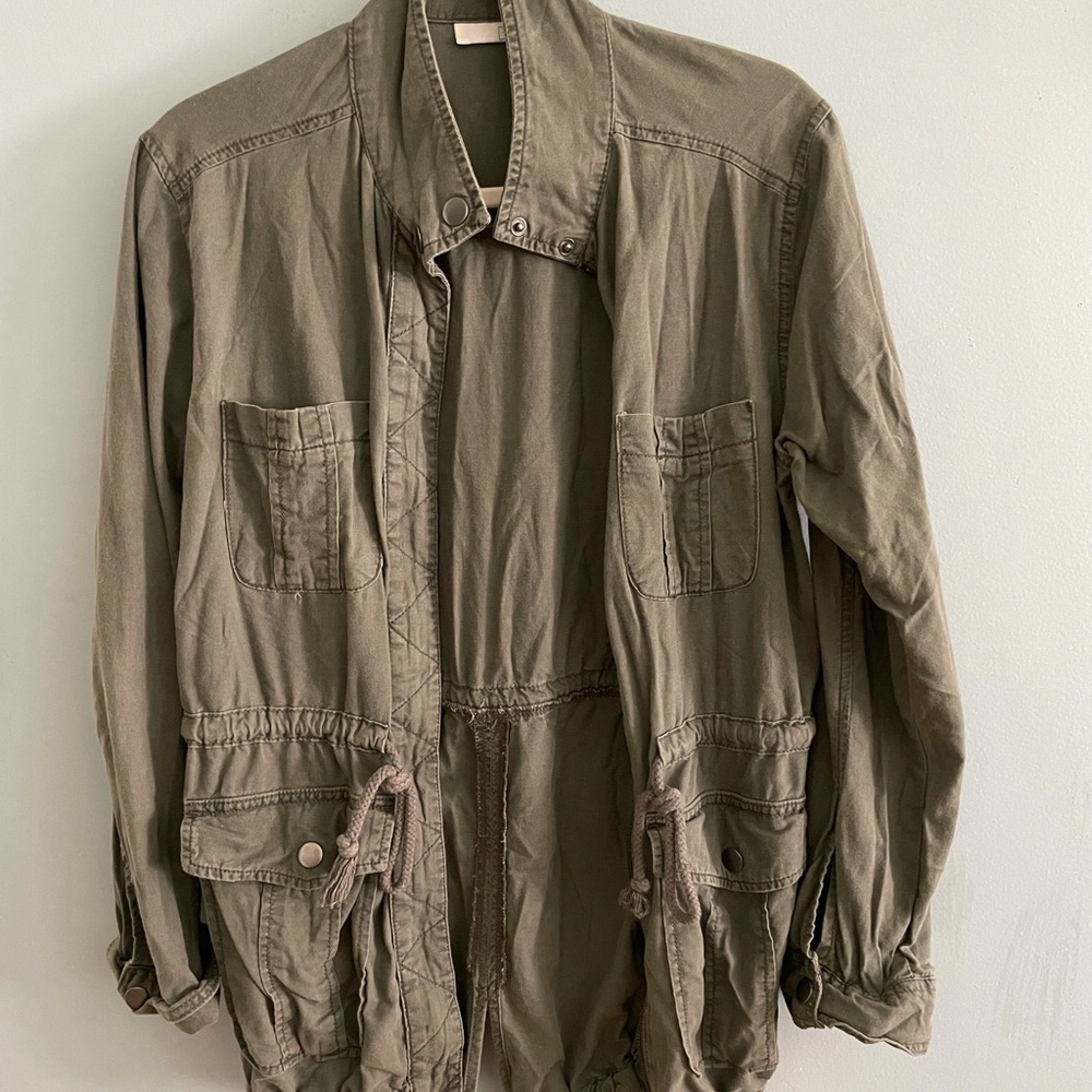 green lightweight jacket